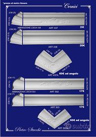 cornici in gesso con angoli abbinati decoro parete