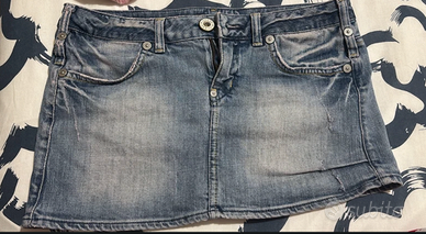 Minigonna Guess Jeans vintage in denim blu chiaro