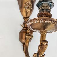 Applique vintage artigianale stile impero ottone