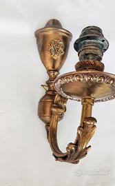 Applique vintage artigianale stile impero ottone