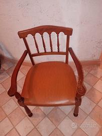 Poltroncina in legno vintage anni '60