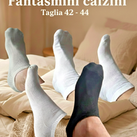 3 paia Calzini Fantasmini 42-44 beige nero bianco
