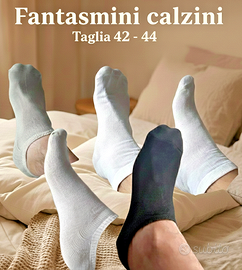 3 paia Calzini Fantasmini 42-44 beige nero bianco