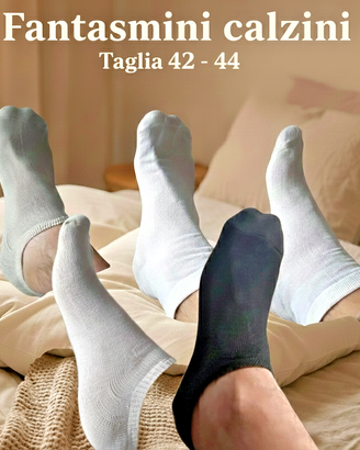 3 paia Calzini Fantasmini 42-44 beige nero bianco