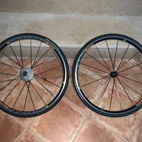 Coppia ruote bici da corsa mavic ksyrium elite pac
