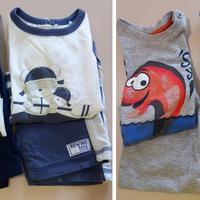 4 tutine (maglietta e pantaloncino), bambino 6-9m.