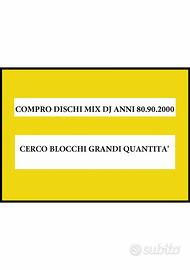Ritiro Vinili Dischi MIX DJ ANNI 80-90-2000