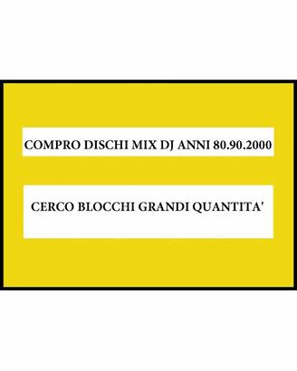 Ritiro Vinili Dischi MIX DJ ANNI 80-90-2000