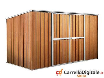 Casetta giardino in Acciaio 345x186 fin legno