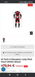 Tuta Moto M-Tech S.Skorpion Divisibile in Pelle –