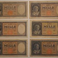 Lire 1000 giro completo tipologia 1947-1961