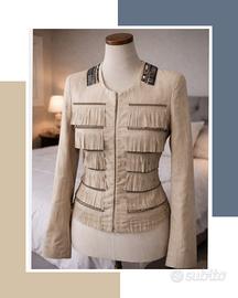 Giacca in pelle Guess con frange 