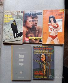 5 GIALLI VECCHIE EDIZIONI ANNI '50, '60, '70