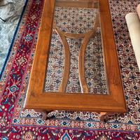 Tavolino da salotto in legno e vetro