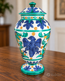 Albarello / vaso da farmacia in maiolica
