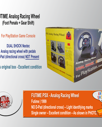 Futime PSX Analog Racing Wheel - CIB/Boxed - 1999