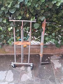carrello portabiti in alluminio 