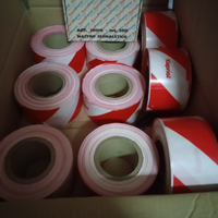 N.10 rotoli nastro segnaletico vedo bianco e rosso