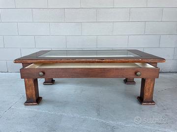 Tavolino da soggiorno in legno massello