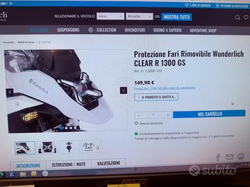 Protezione fanale Wunderlich Bmw R 1300 GS Nuova
