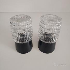Coppia di applique lampade parete comodino anni 70