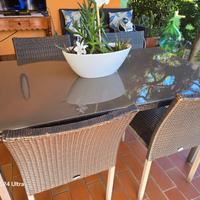 Tavolo fisso in polyrattan 