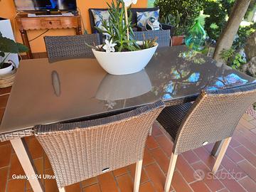 Tavolo fisso in polyrattan 