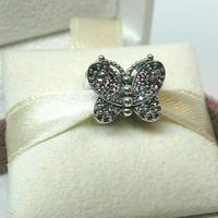 PANDORA Charm Farfalla Rosa Scintillante