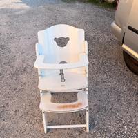 Seggiolone pappa bambino in legno regolabile