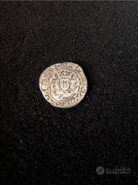 Groat Moneta inglese medievale argento Enrico vi