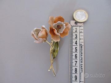 Spilla Fiore Firmata Coro. Vintage.