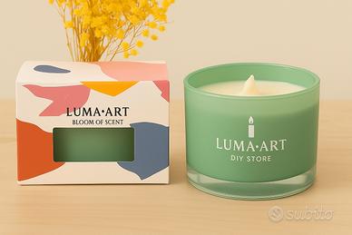 Candela Profumata LUMA·ART – Limone & Salvia