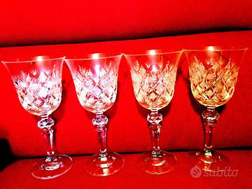 Lotto 20 bicchieri vintage puro cristallo