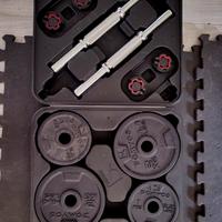 set manubri palestra da 20 kg 