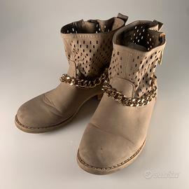 Stivaletti taglia 37 pelle beige J Flowers