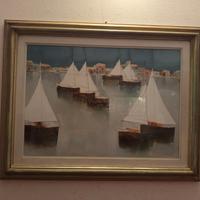 Lido Bettarini olio su tela paesaggio 50x70