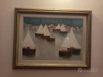 Lido Bettarini olio su tela paesaggio 50x70