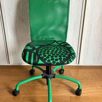 Sedia ergonomica girevole regolabile con rotelle