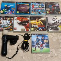9 Giochi ps3 playstation 3 + 1 move + 1 cam eye