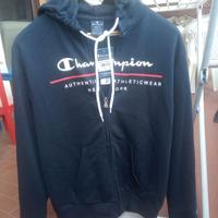 Felpa CHAMPION big logo cappuccio zip 2 tasche
