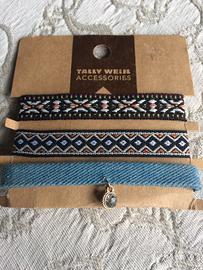 Set 3 Braccialetti in tessuto Tally Weijl. Nuovo.