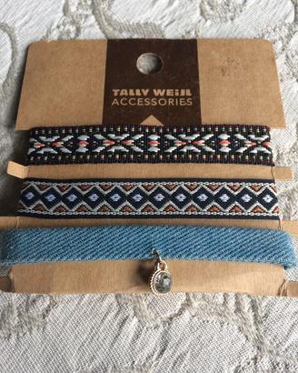 Set 3 Braccialetti in tessuto Tally Weijl. Nuovo.