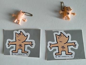COBI rara mascotte Olimpiadi '92 - 2spille+adesivi