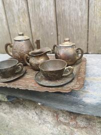 miniatura giapponese servizio té antico