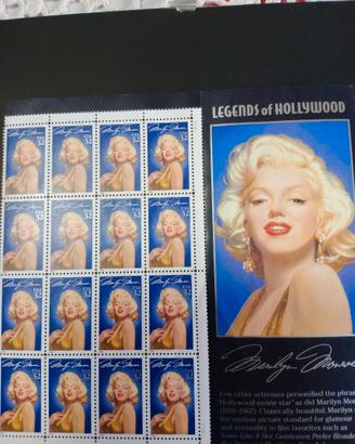16 francobolli Marilyn Monroe