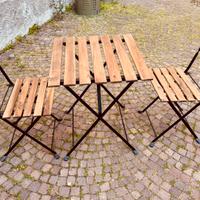 Set Bistro - Tavolo + 2 sedie pieghevoli