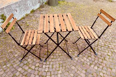 Set Bistro - Tavolo + 2 sedie pieghevoli