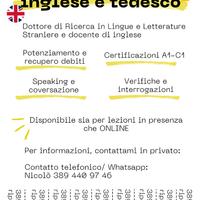Ripetizioni di inglese e tedesco
