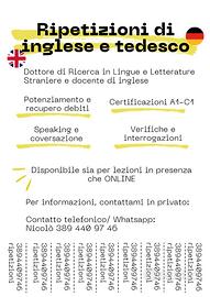 Ripetizioni di inglese e tedesco