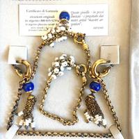 Parure argento 800 placcata oro 18 carati